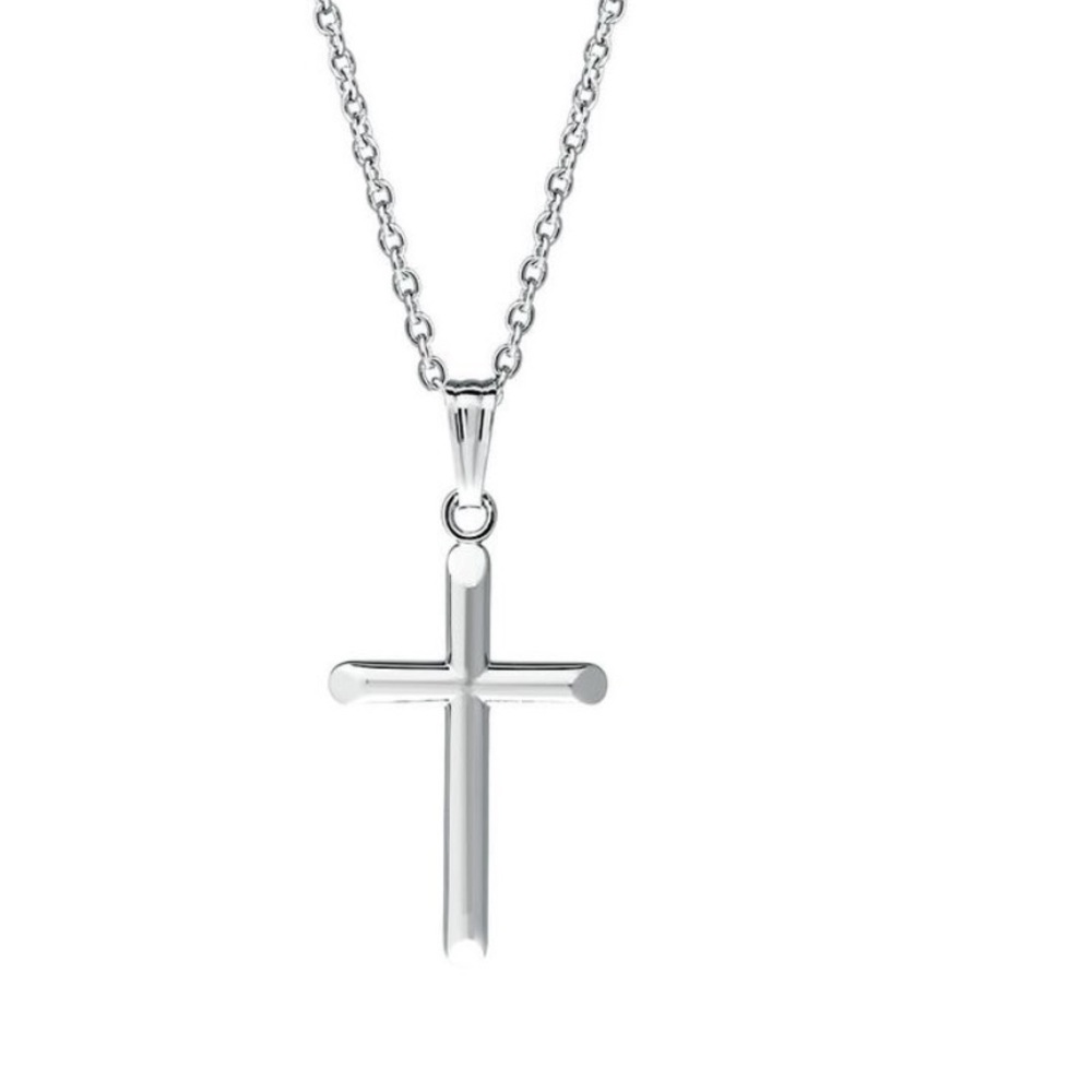 Sterling Silver Cross Necklace with Box